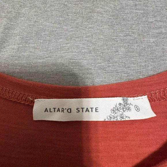 Altar'd State Terracotta Tiered Blouse - Picture 3 of 4